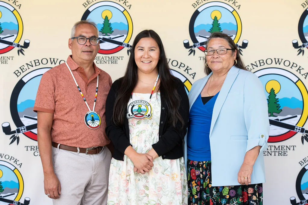CEO Allan Moffatt from Mamaweswen, Board Chairperson Peyton Pitawanakwat, CEO of Maamwesying North Shore Community Health Services Carol Eshkakogan